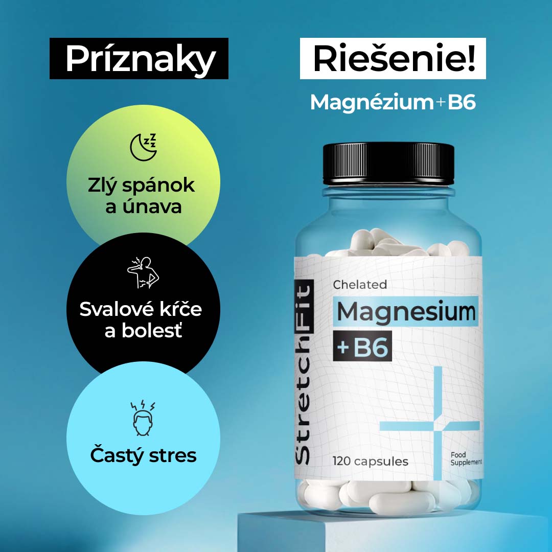 Magnézium Chelát + B6 - StretchFit™ 120 kapsúl